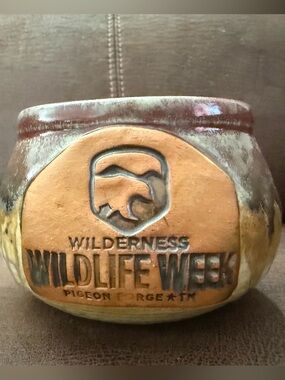 Pigeon River Pottery Wilderness Wildlife 2017 Signed Brown Hand Thrown By Bullen